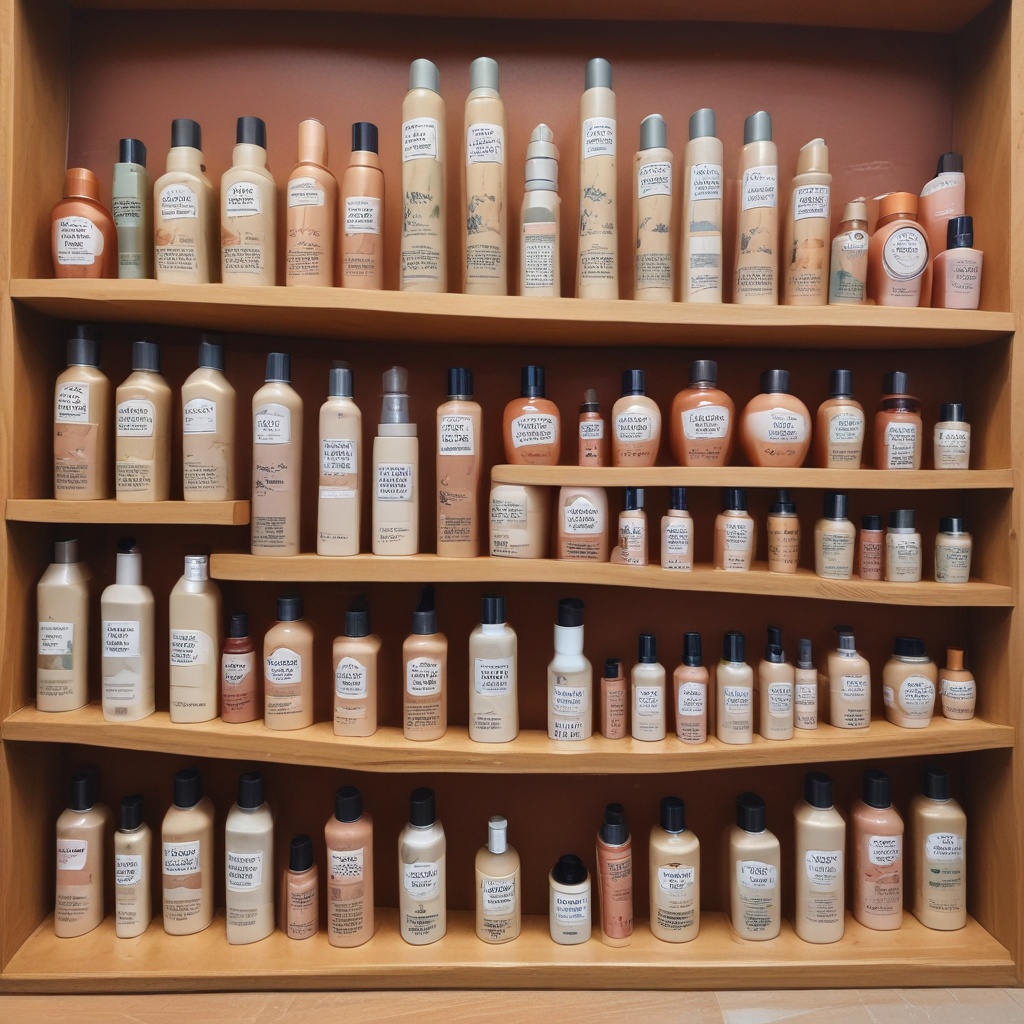 Ginger hair care products display
